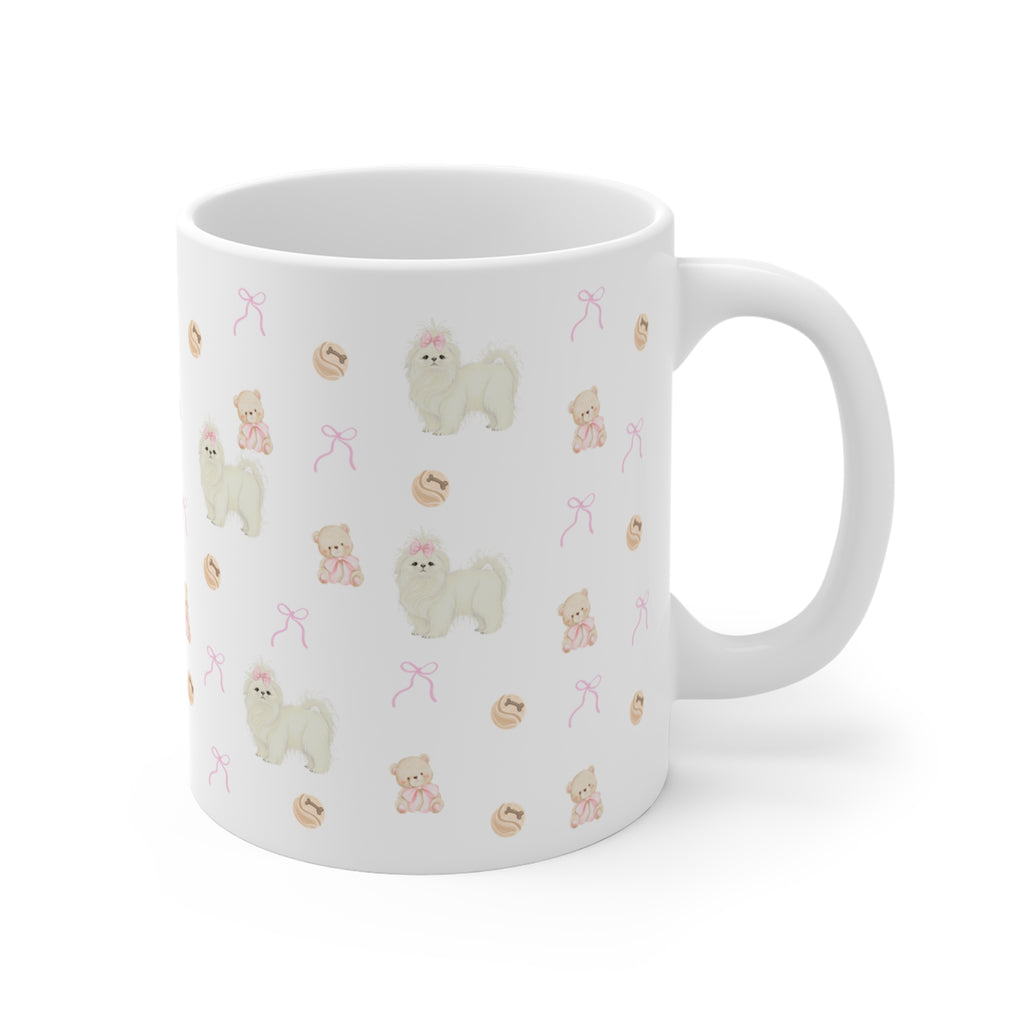 shih tzu mom mug | wraparound shih tzu coffee mug gift | kumi tzu
