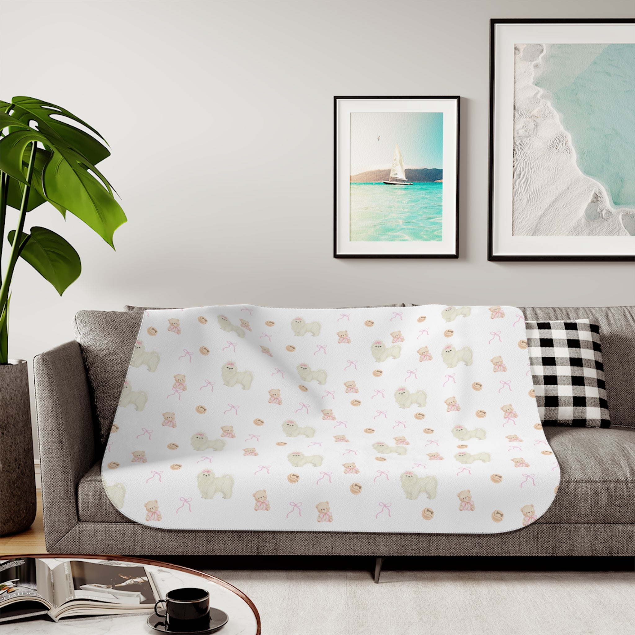shih tzu sherpa blanket | cozy dog mom gift throw blanket | kumi tzu