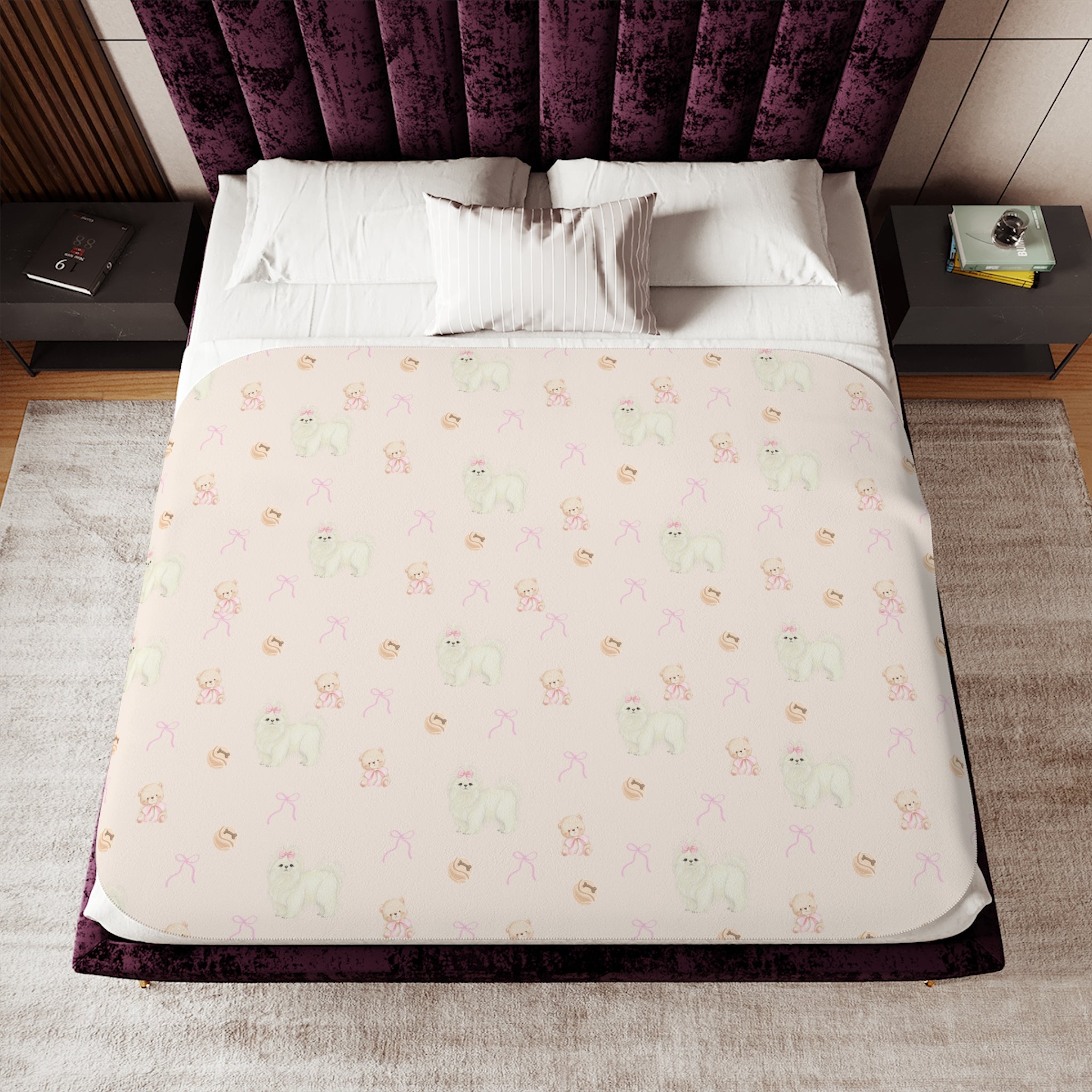 shih tzu sherpa blanket | cozy dog mom gift throw blanket | kumi tzu